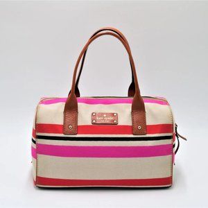 Kate Spade Kaleigh Oak Island Striped Tote Handbag Purse Canvas